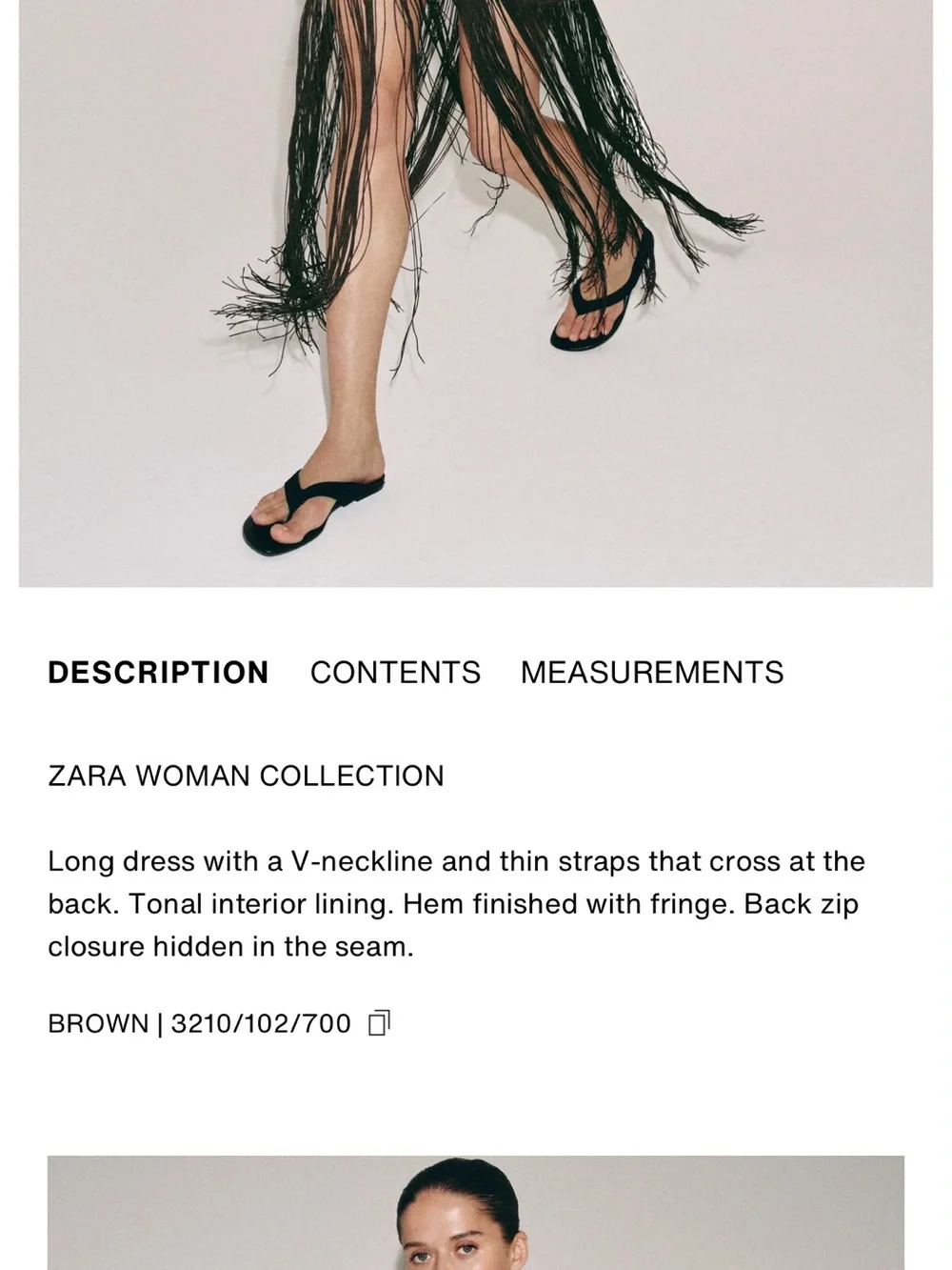 Zara NWT formal wedding guest dress crochet texture brown Fringe Maxi Dress - Picture 3 of 12